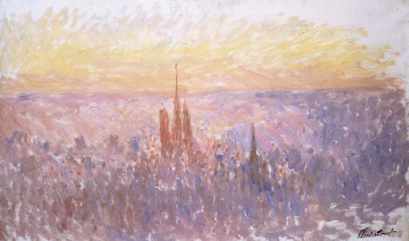 Claude Monet View of Rouen France oil painting art